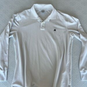 Men’s Brooks Brothers Slim Fit Large Long Sleeve Polo white like new